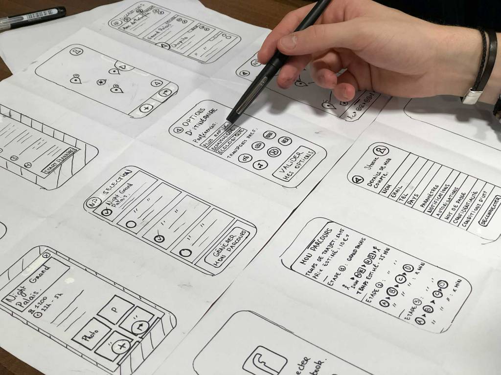 UI design on paper