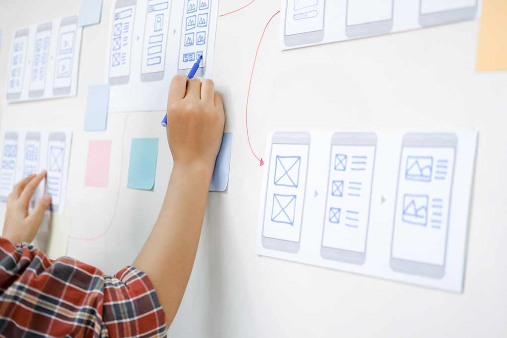 UI/UX work on white board